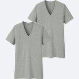 MEN SUPIMA COTTON SHORT-SLEEVE V-NECK T-SHIRT (SET OF 2)